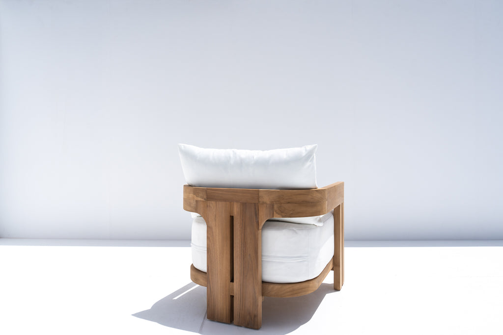 Toscana Teak Lounge Chair Back view