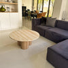 Travertine & Oak Coffee Table Customer Home