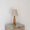 Turned Teak Bedside Table Lamp Perspective View 3