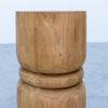 Twirl Teak Side Table Front Perspective View 2