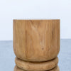Twirl Teak Side Table Front Perspective View 3