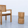 Twirl Teak Side Table Perspective View 4