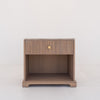 Valenza Marble & Oak Nightstand Front View 1