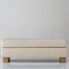 Vara Bouclé Upholstered Bench Front View 1
