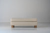 Vara Bouclé Upholstered Bench Front View 2