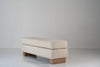 Vara Bouclé Upholstered Bench Perspective View 4