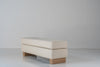 Vara Bouclé Upholstered Bench Perspective View 5