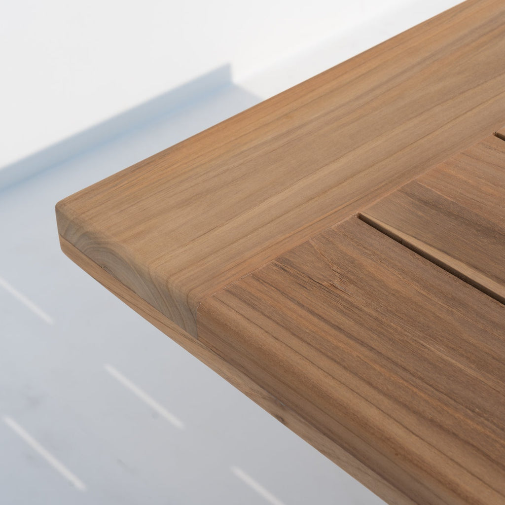 Vintage Manor Teak Dining Table Detailed Top Texture View 2