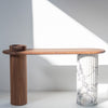 Viola Walnut Console Table Front View 6