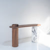 Viola Walnut Console Table Perspective View 2