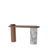Viola Walnut Console Table White Background View 2