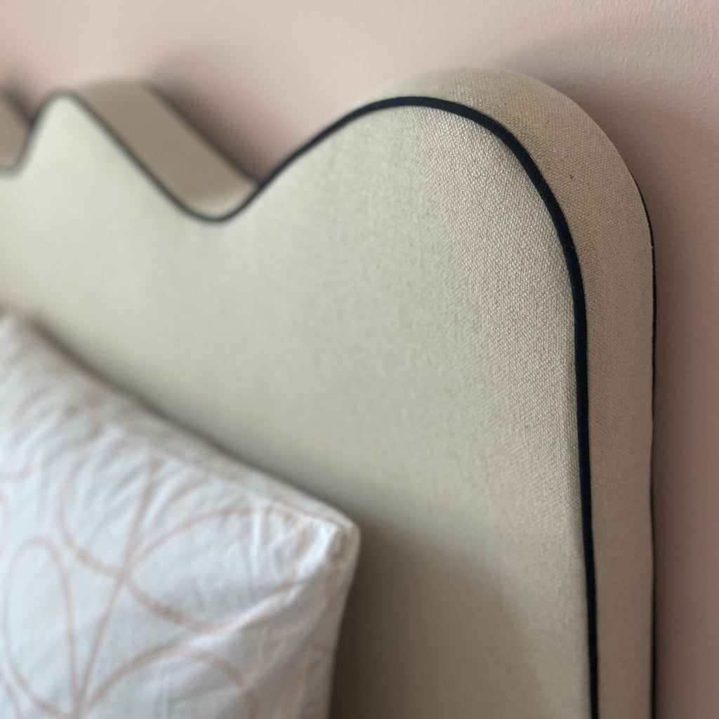 Wavy Headboard Bed Customer Home 4