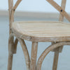 White Washed Cross Back Chair 