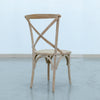 White Washed Cross Back Chair Back view