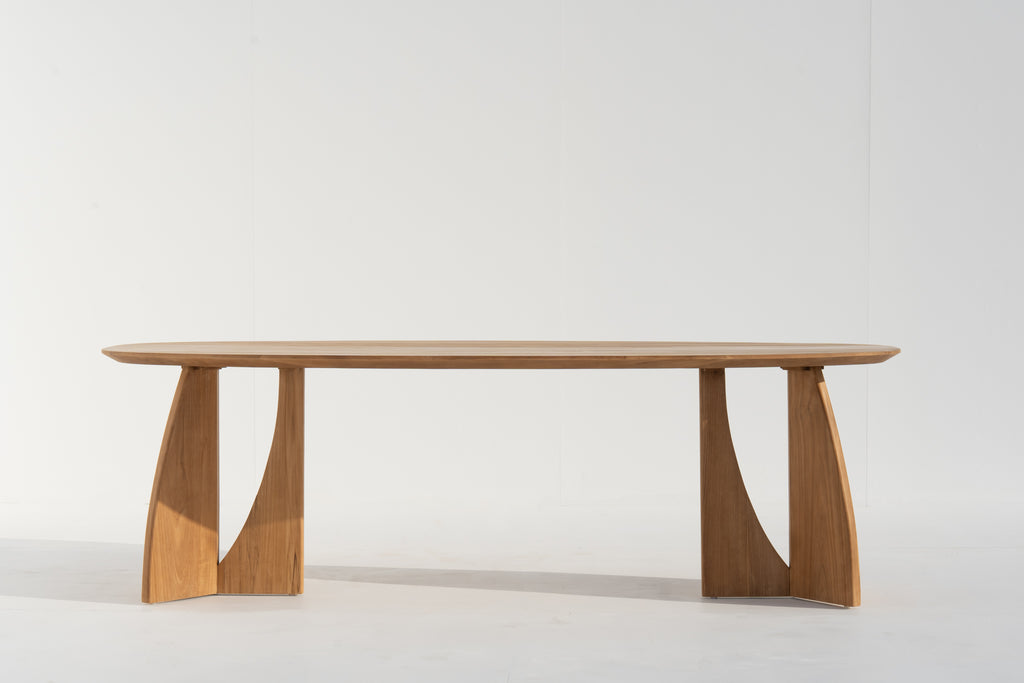Zephyr Teak Dining Table Front View 1