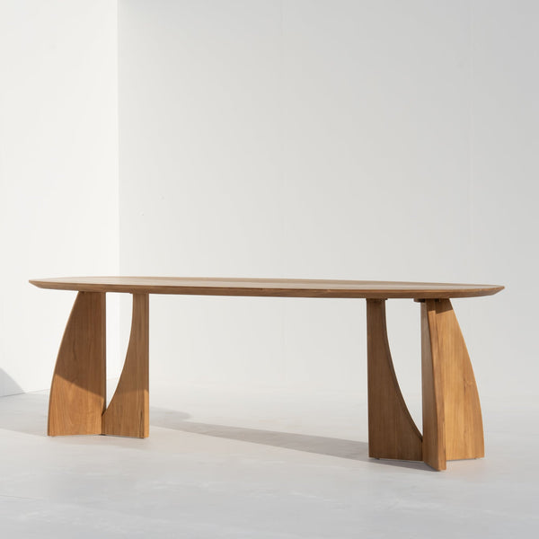 Zephyr Teak Dining Table Perspective View 1