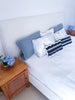 Zoe Linen & Oak Bed Side view 3