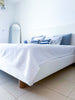Zoe Linen & Oak Bed Side view 6