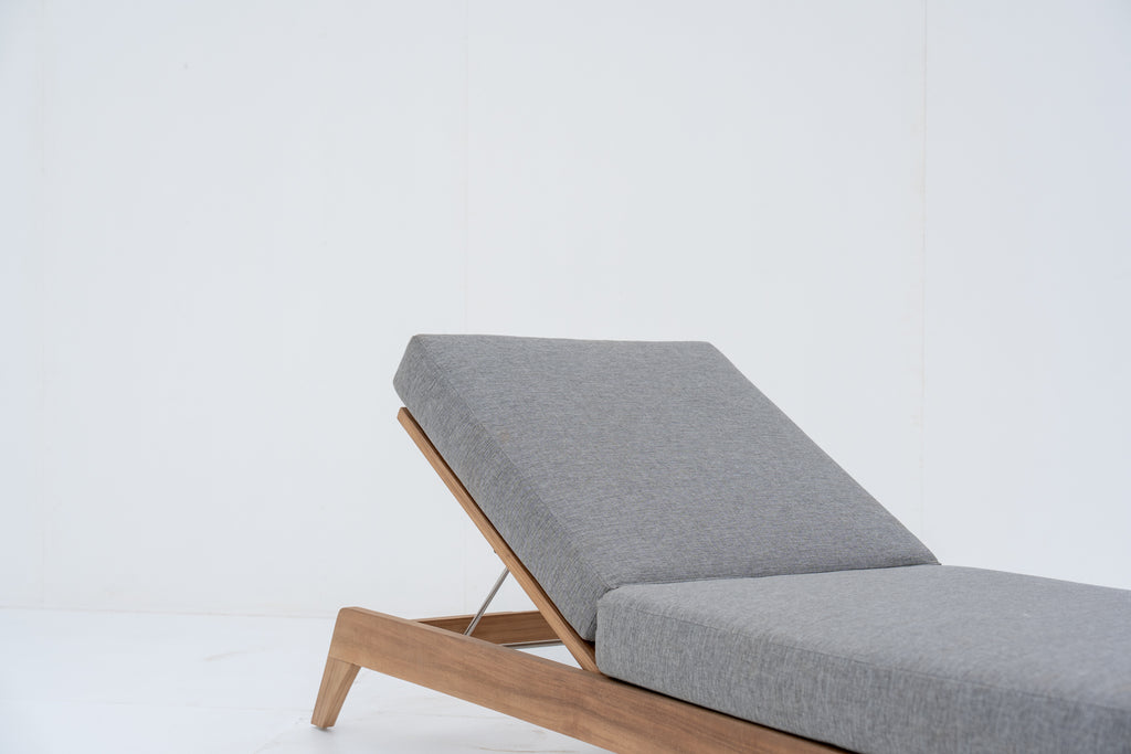 Zylo Teak Sun Lounger Side view 8