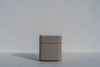 Arca taupe bedside table with white engineered stone top, 50 x 50 x 55 cm