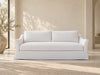 Belmont white Belgian linen slipcovered sofa in a neutral Dubai living room, front view