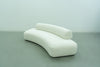 260 cm curved bouclé sofa made to order in Dubai, three-quarter view