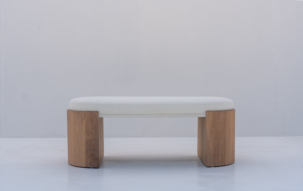 Callow Oak Bouclé Bench in Dubai