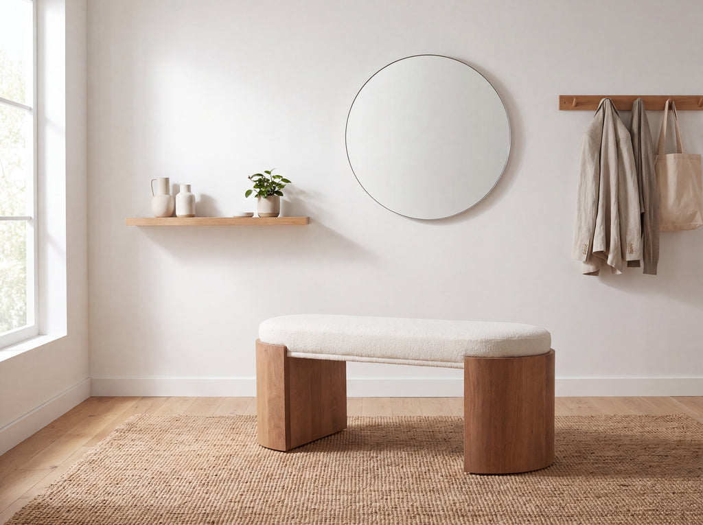 Callow Oak Bouclé Bench in Dubai