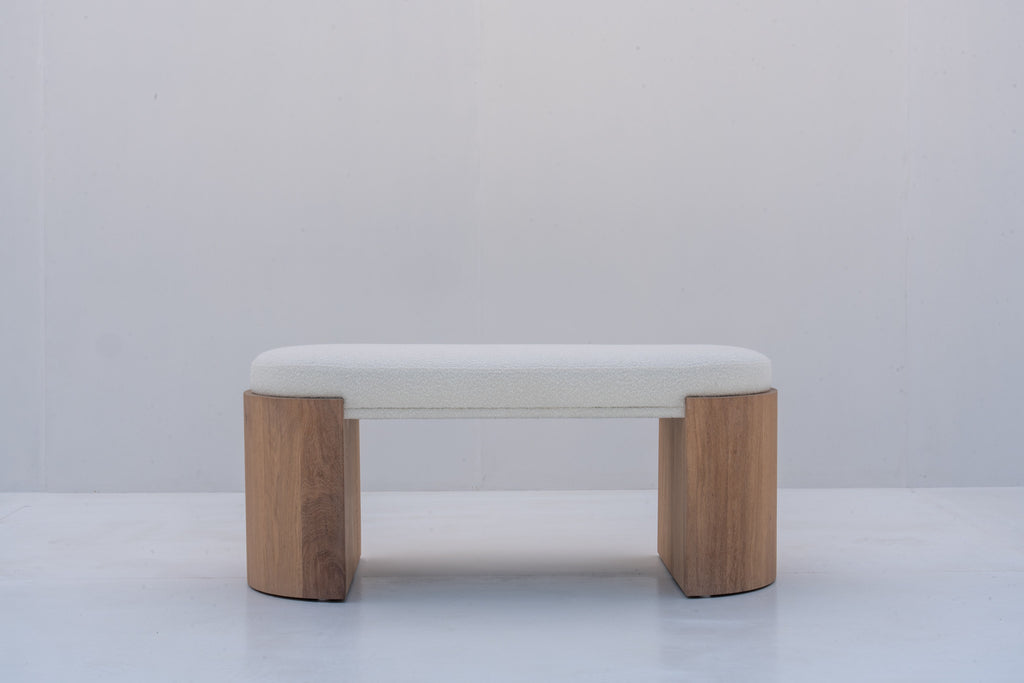 Callow Oak Bouclé Bench in Dubai