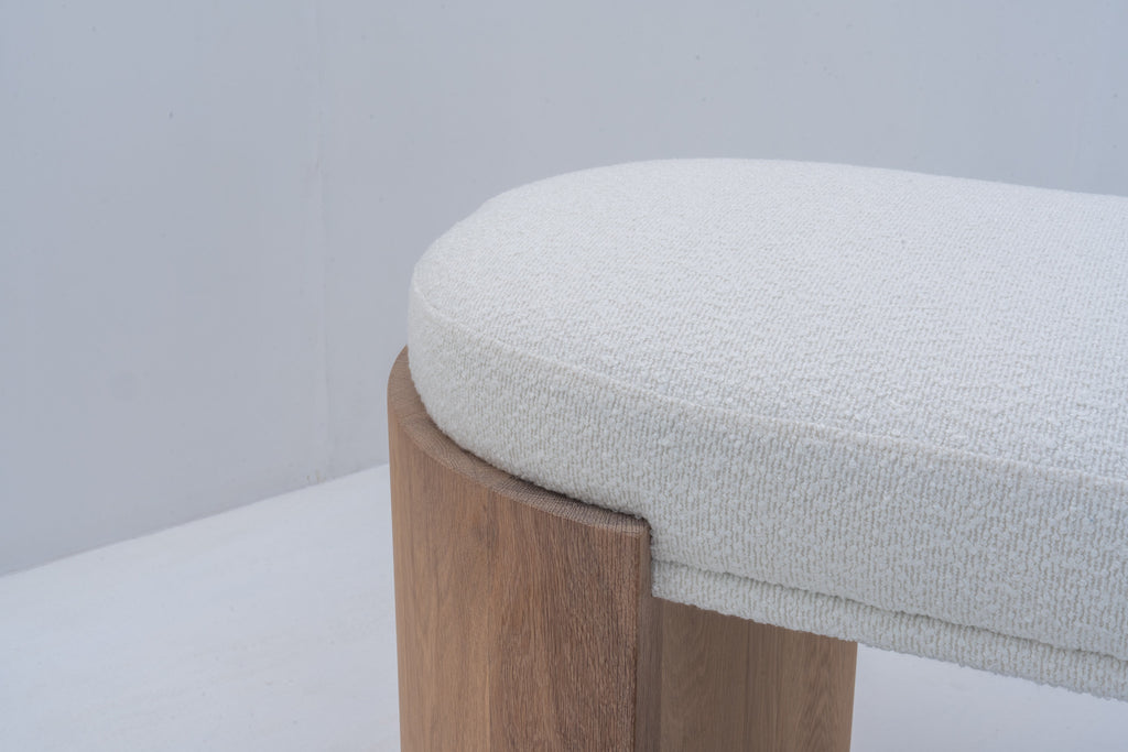 Callow Oak Bouclé Bench in Dubai