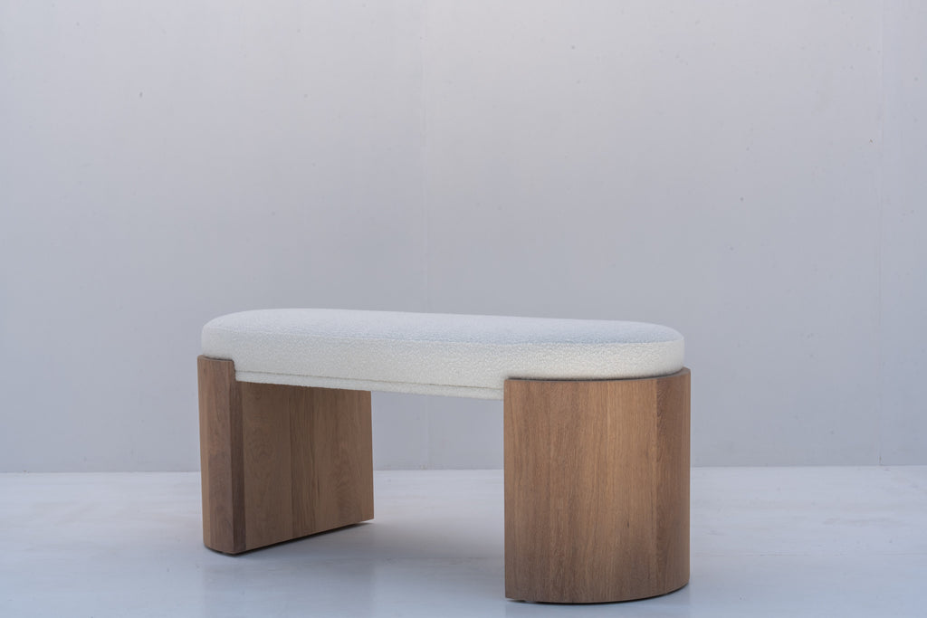 Callow Oak Bouclé Bench in Dubai