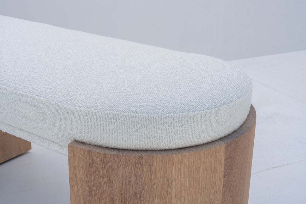 Callow Oak Bouclé Bench in Dubai