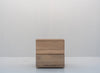 Minimalist natural oak bedside table with two handle-free drawers