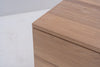 Aven Oak Bedside Table with two drawers in natural oak wood