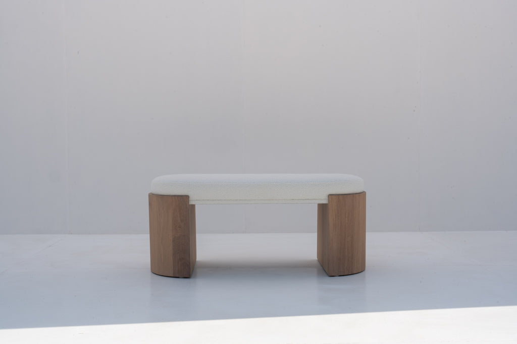 Callow Oak Bouclé Bench in Dubai
