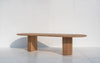 Calder solid oak oval dining table with fluted pedestal legs in Dubai