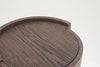 Close-up of the inset oak top with raised rim on the Holland Park bedside table
