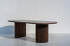 Livia 244 cm racetrack marble dining table seating 8 to 10, full-length view