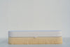 Savannah storage bench front elevation, 200 cm racetrack bench, made to order in Dubai