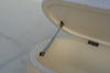 Close-up of gas-assisted lid stay inside the Savannah storage bench